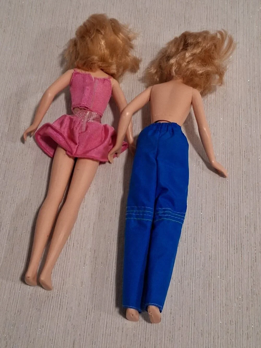 Vintage 1987 Mattel Mary Kate & Ashley Olsen Blonde Dolls Twins 10” Tall Nude